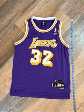 Reebok Lakers Purple and Gold #32 Basketball Jersey